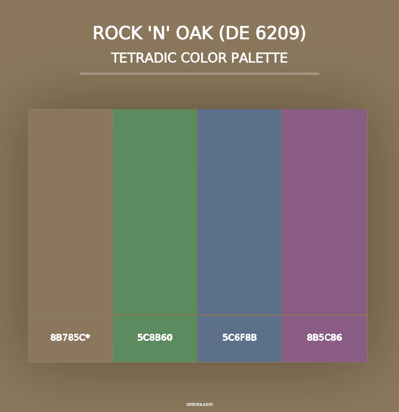 Rock 'n' Oak (DE 6209) - Tetradic Color Palette