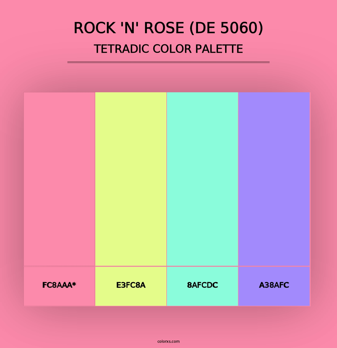 Rock 'n' Rose (DE 5060) - Tetradic Color Palette