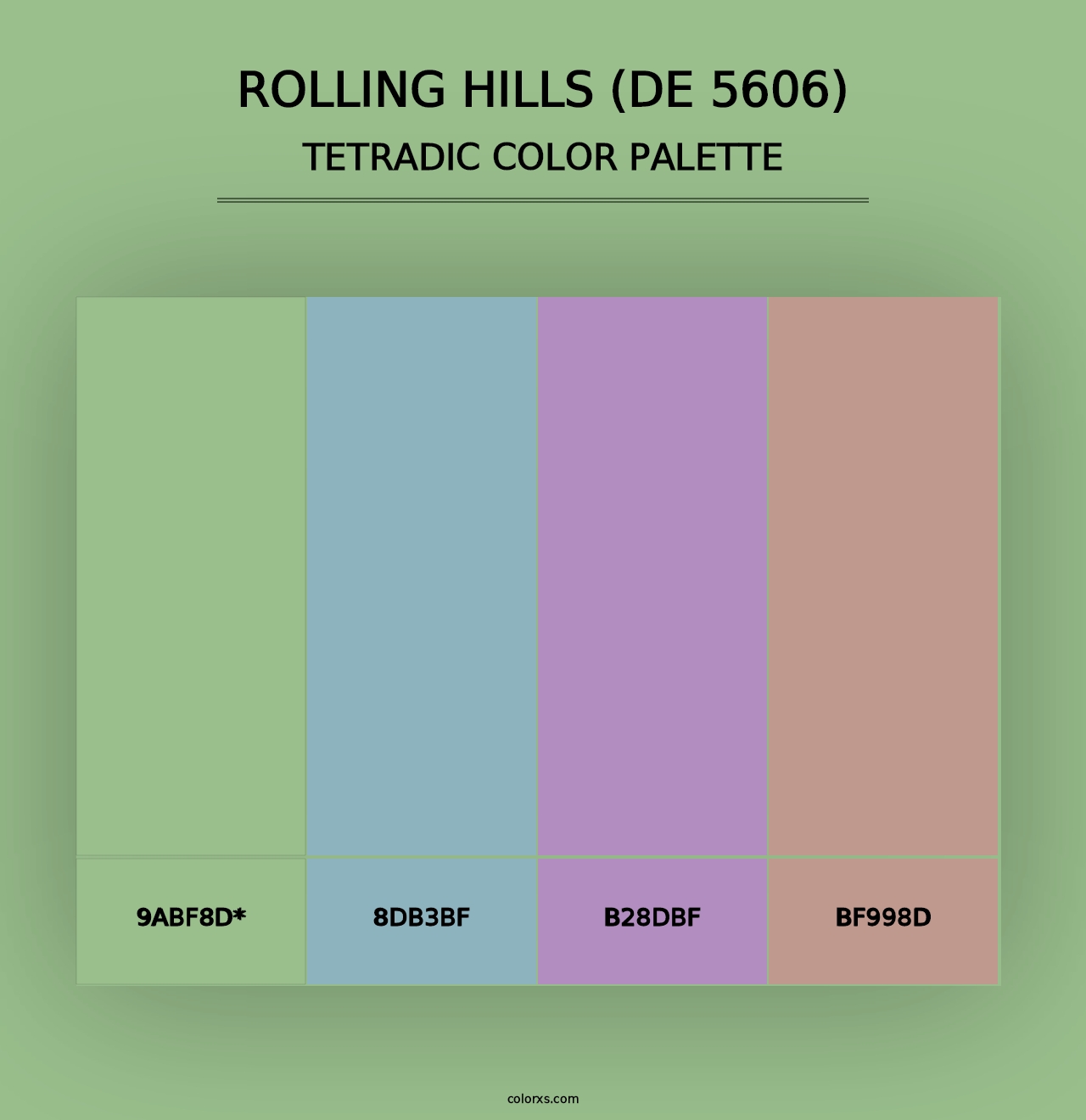 Rolling Hills (DE 5606) - Tetradic Color Palette