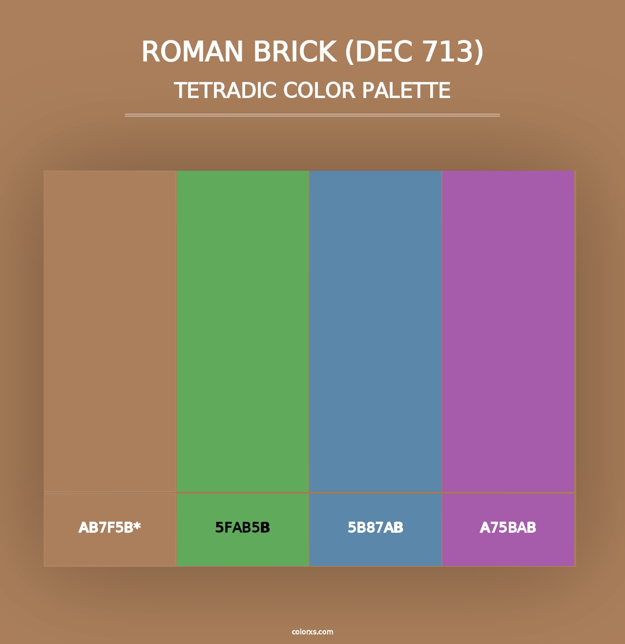 Roman Brick (DEC 713) - Tetradic Color Palette