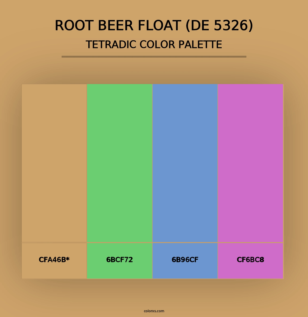 Root Beer Float (DE 5326) - Tetradic Color Palette