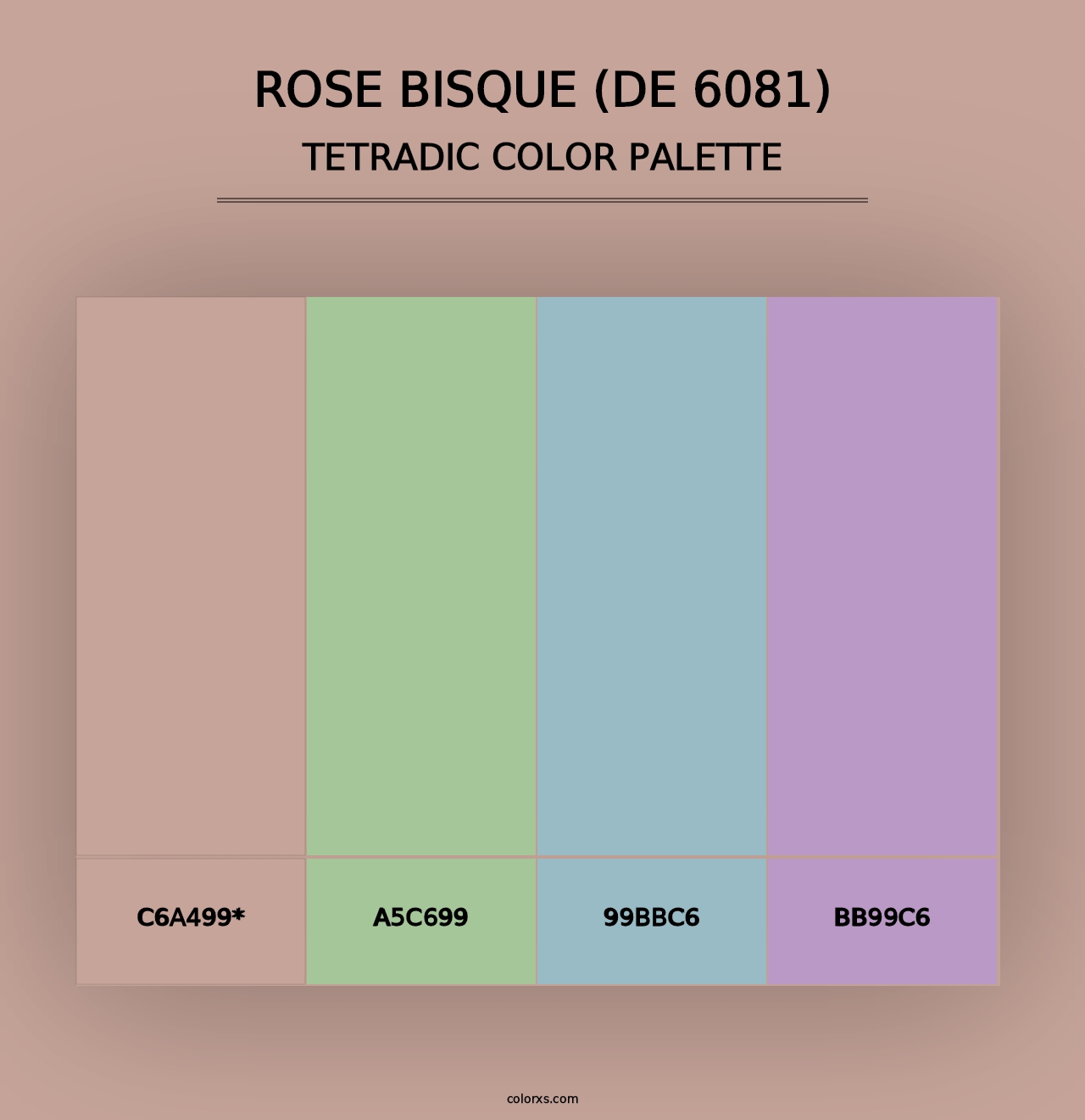 Rose Bisque (DE 6081) - Tetradic Color Palette