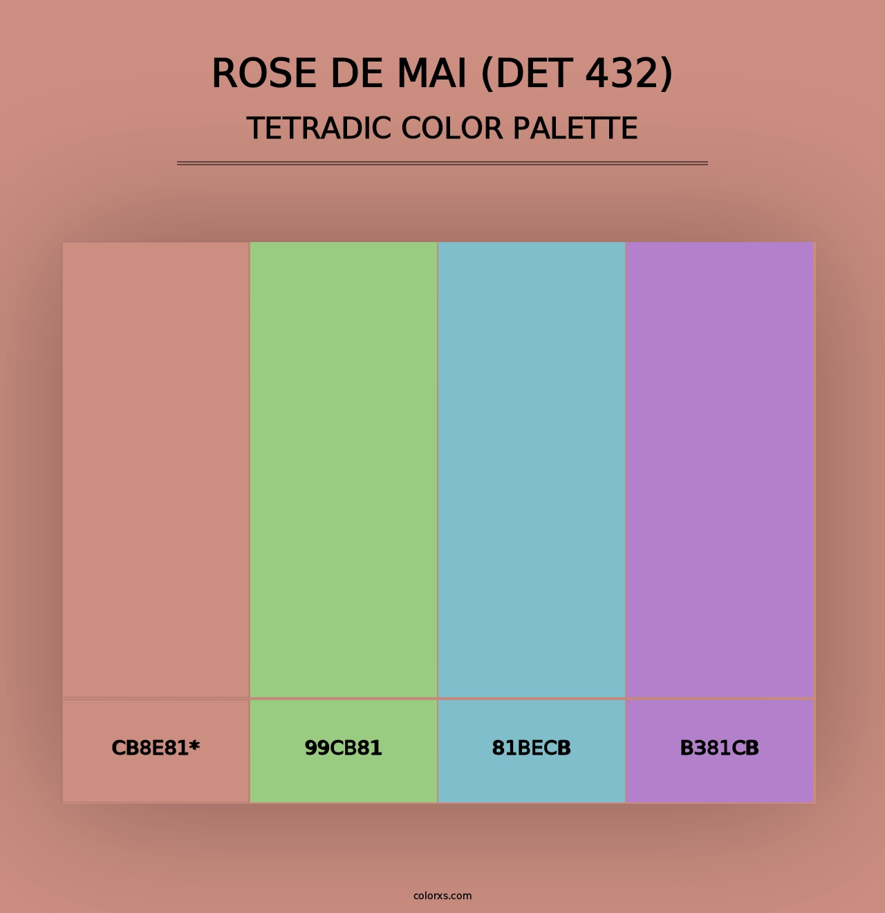 Rose de Mai (DET 432) - Tetradic Color Palette