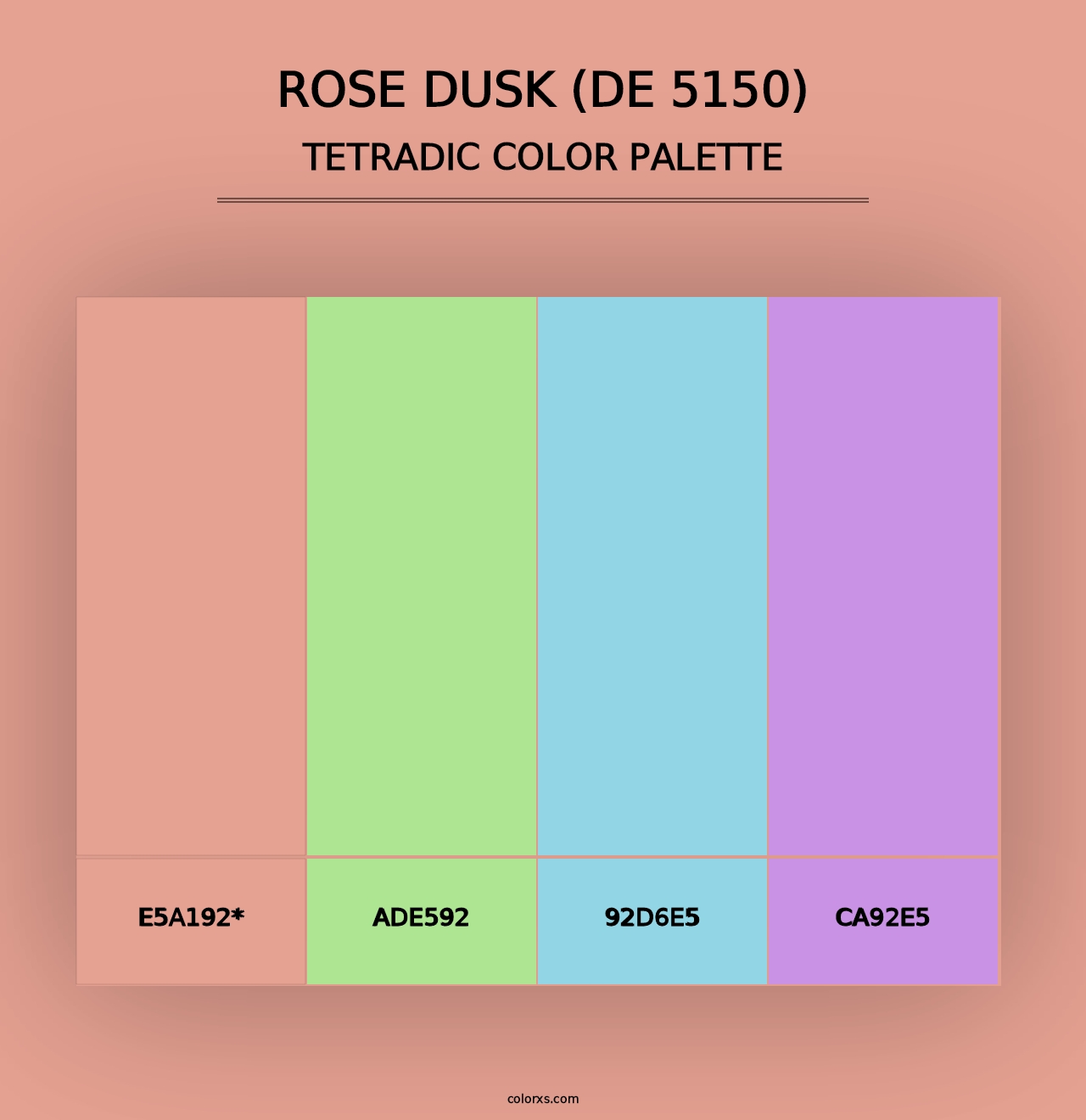 Rose Dusk (DE 5150) - Tetradic Color Palette