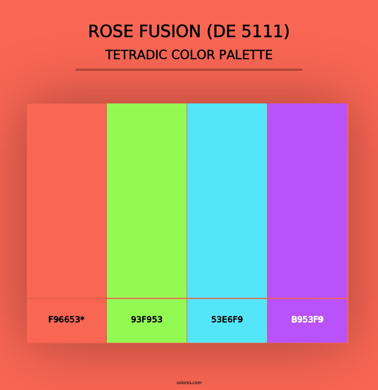 Rose Fusion (DE 5111) - Tetradic Color Palette