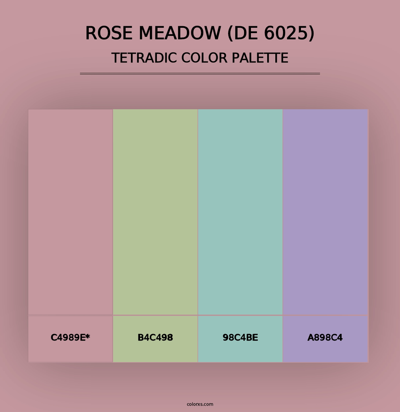 Rose Meadow (DE 6025) - Tetradic Color Palette