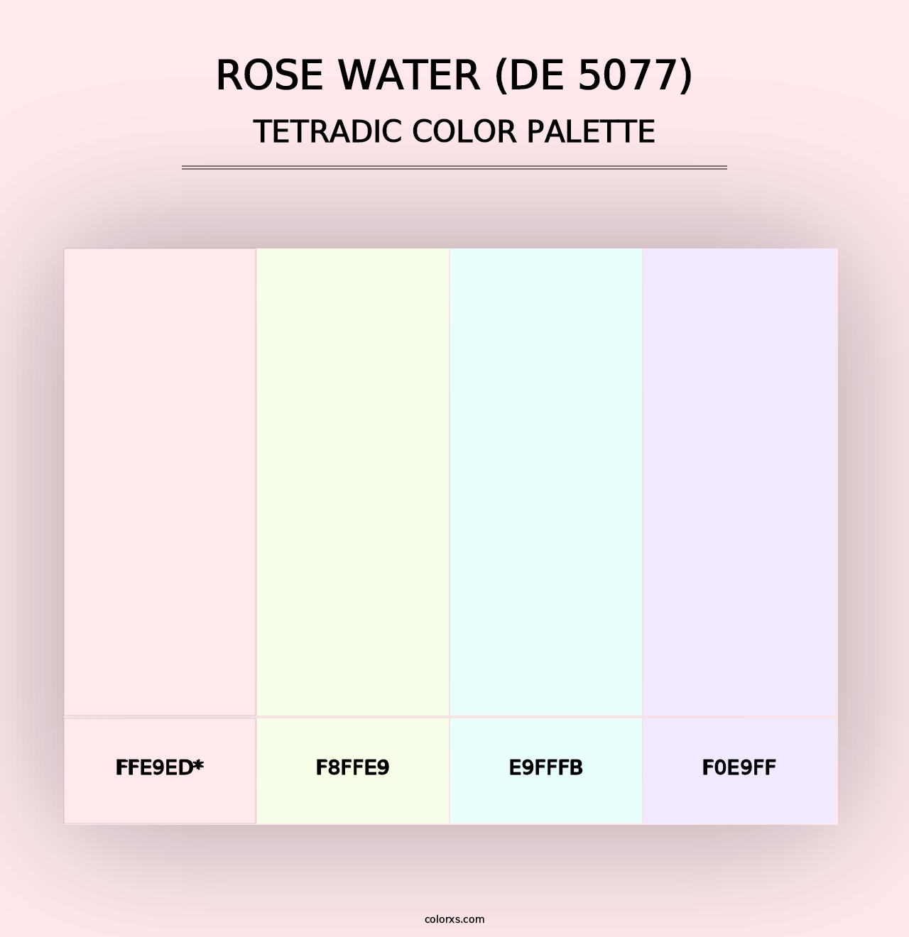 Rose Water (DE 5077) - Tetradic Color Palette