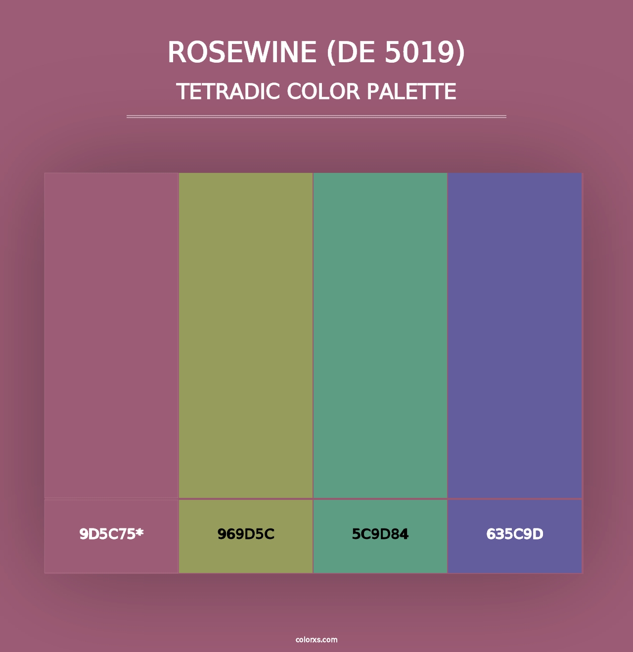 Rosewine (DE 5019) - Tetradic Color Palette