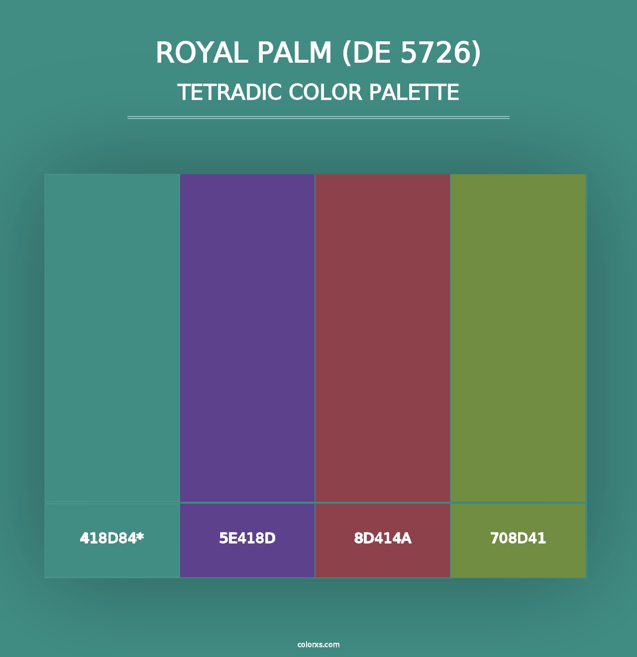 Royal Palm (DE 5726) - Tetradic Color Palette