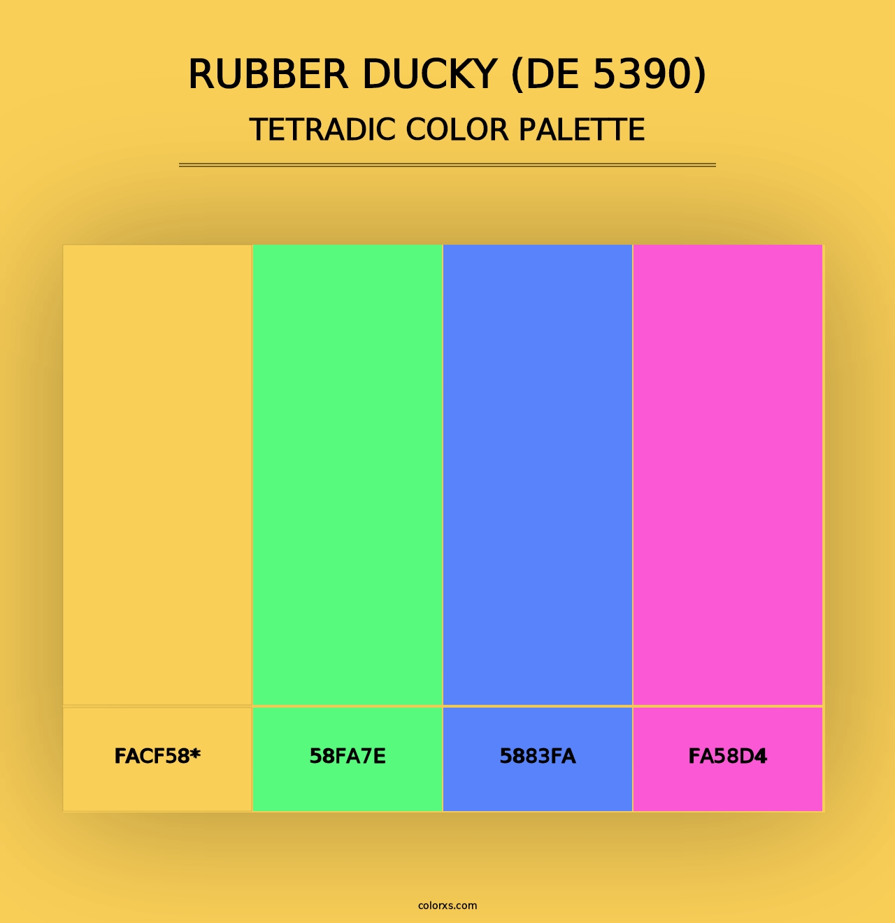 Rubber Ducky (DE 5390) - Tetradic Color Palette