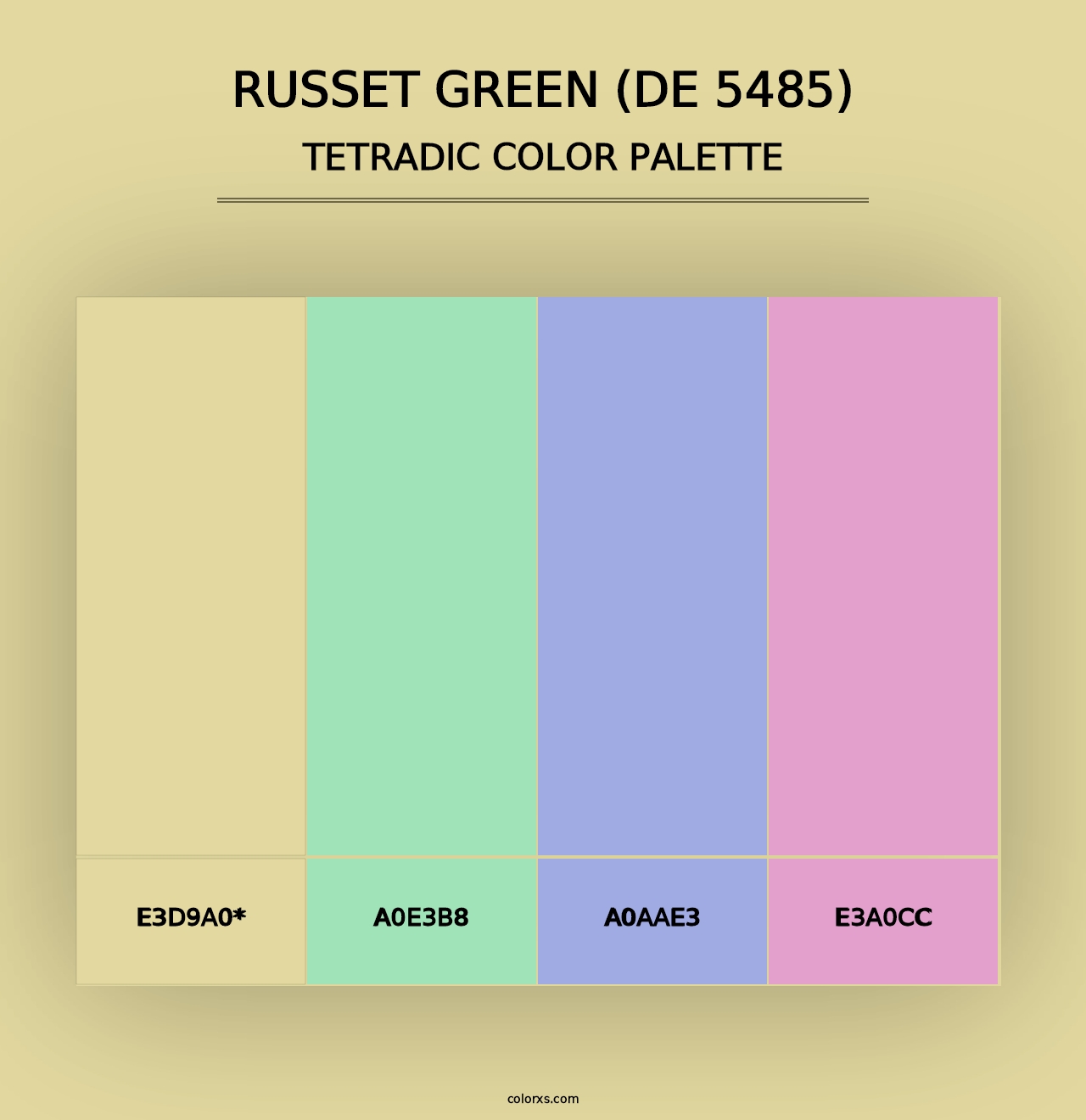 Russet Green (DE 5485) - Tetradic Color Palette