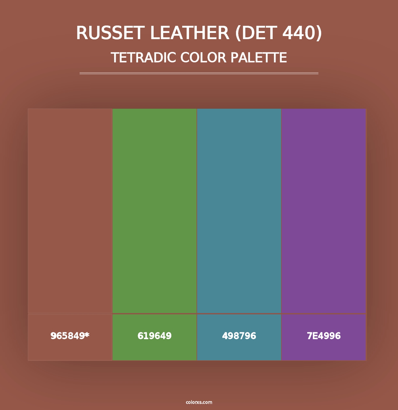 Russet Leather (DET 440) - Tetradic Color Palette