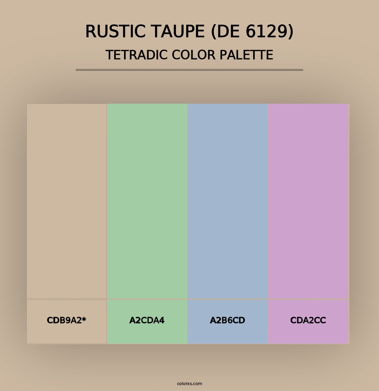 Rustic Taupe (DE 6129) - Tetradic Color Palette