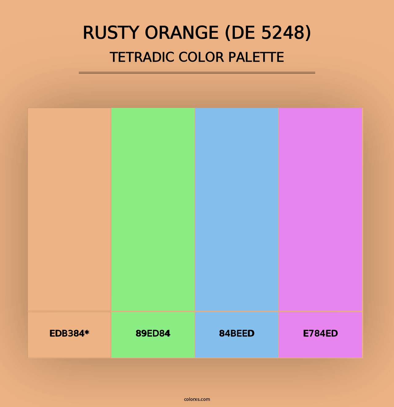 Rusty Orange (DE 5248) - Tetradic Color Palette