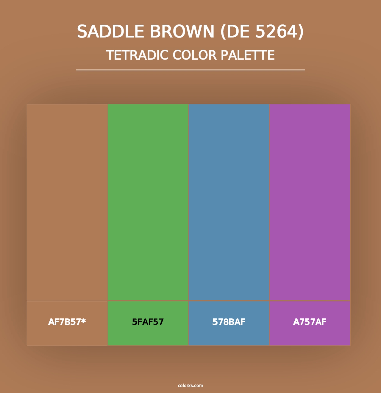 Saddle Brown (DE 5264) - Tetradic Color Palette