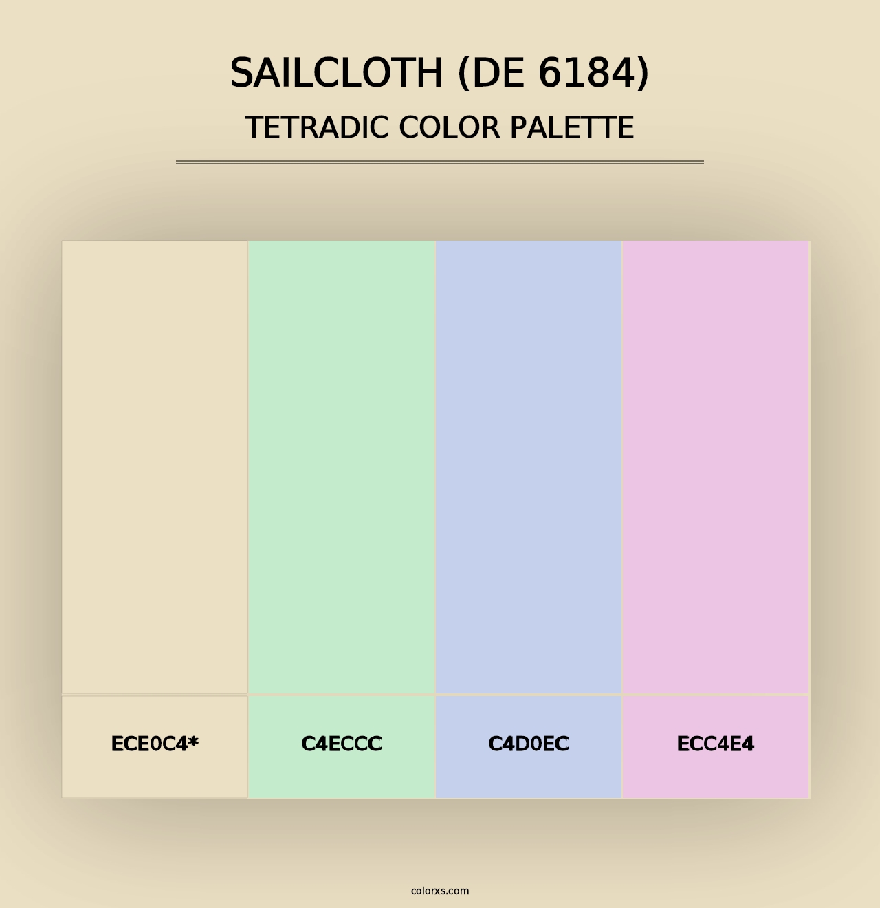 Sailcloth (DE 6184) - Tetradic Color Palette