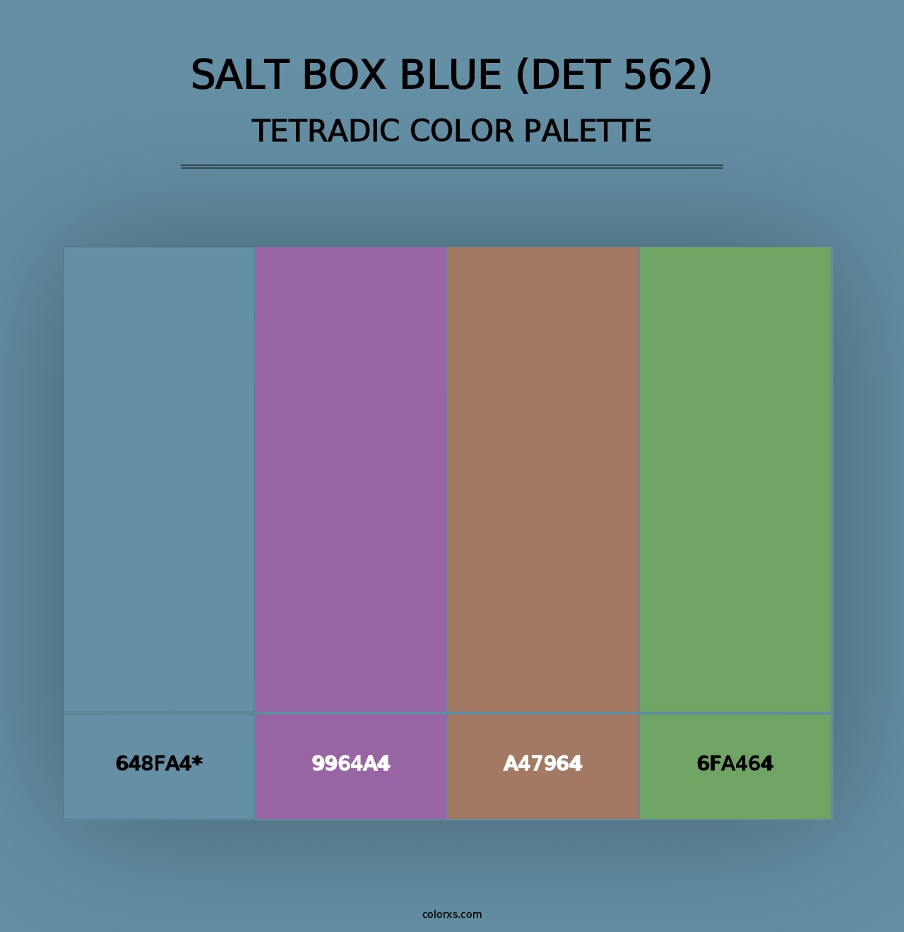 Salt Box Blue (DET 562) - Tetradic Color Palette