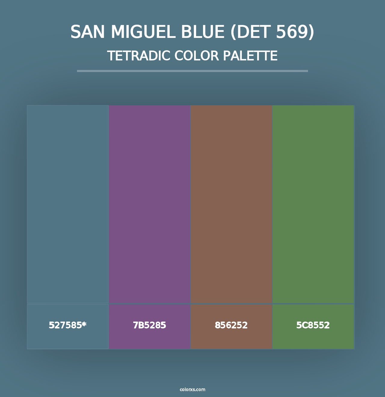 San Miguel Blue (DET 569) - Tetradic Color Palette