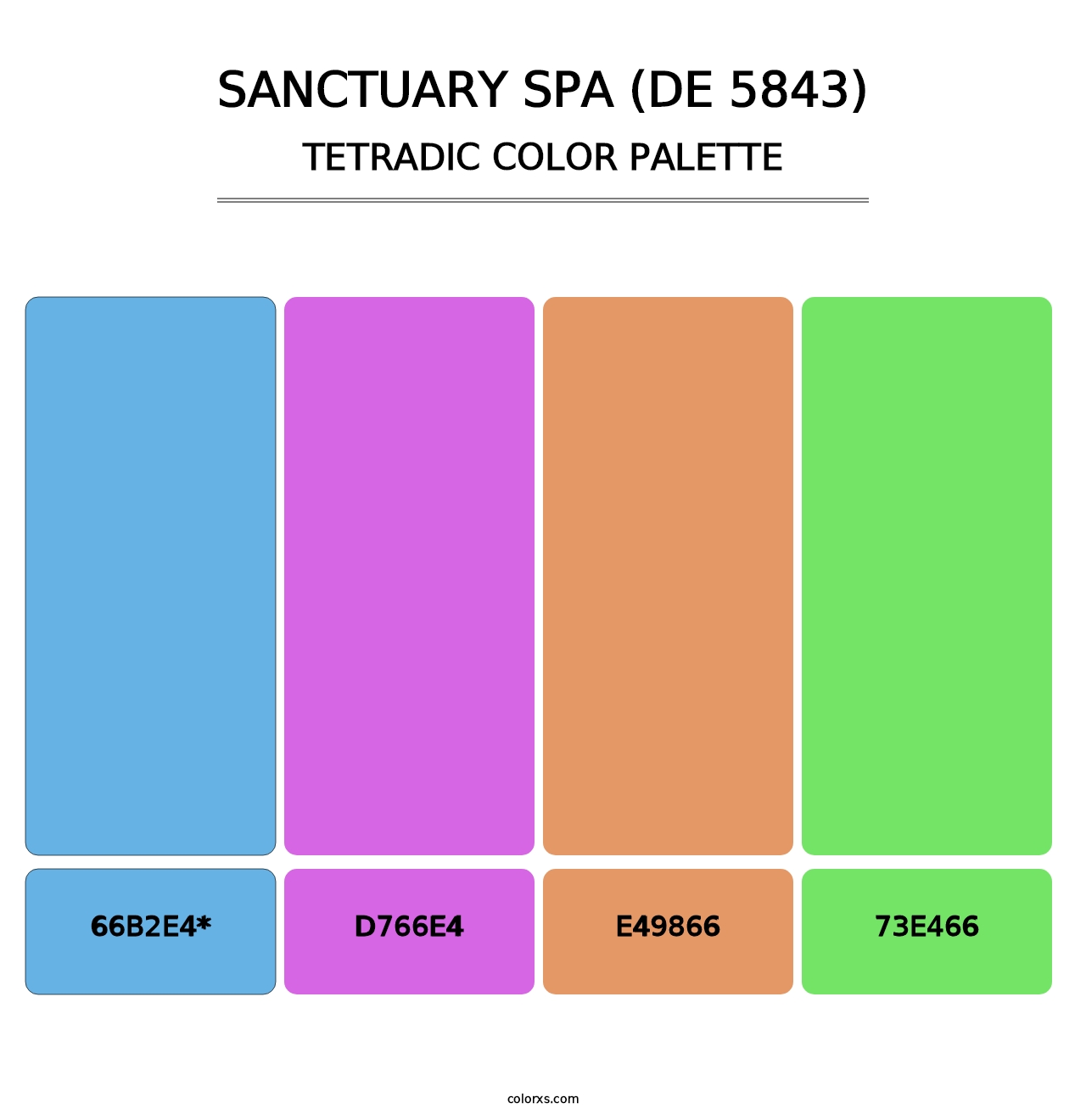 Sanctuary Spa (DE 5843) - Tetradic Color Palette