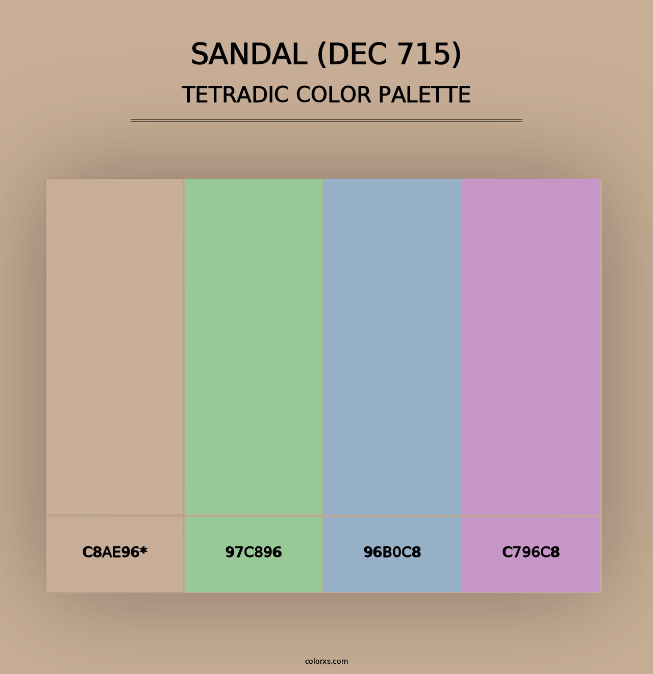 Sandal (DEC 715) - Tetradic Color Palette