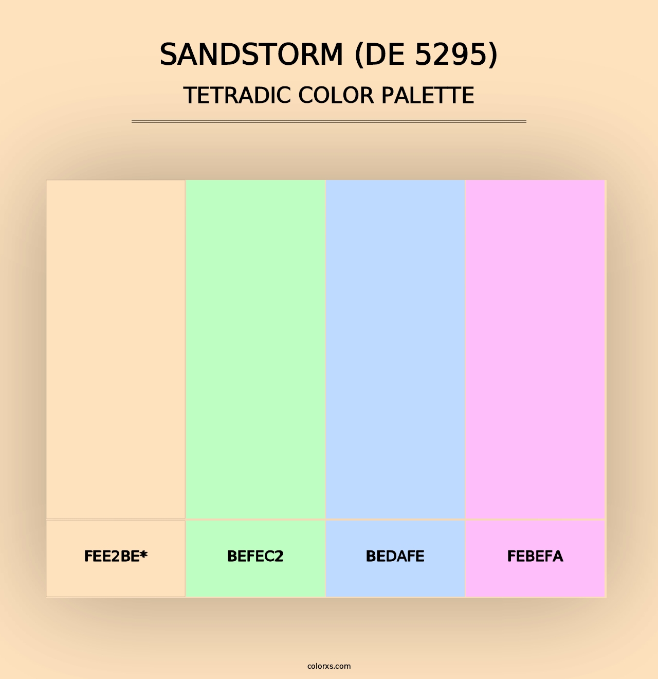 Sandstorm (DE 5295) - Tetradic Color Palette