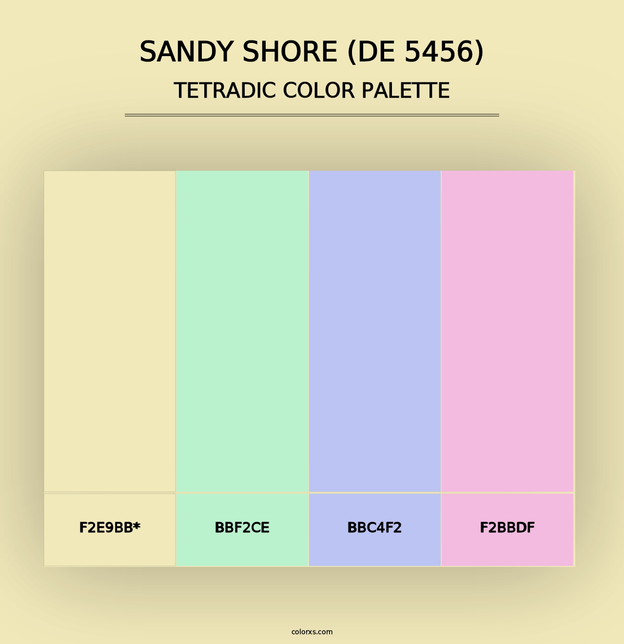 Sandy Shore (DE 5456) - Tetradic Color Palette