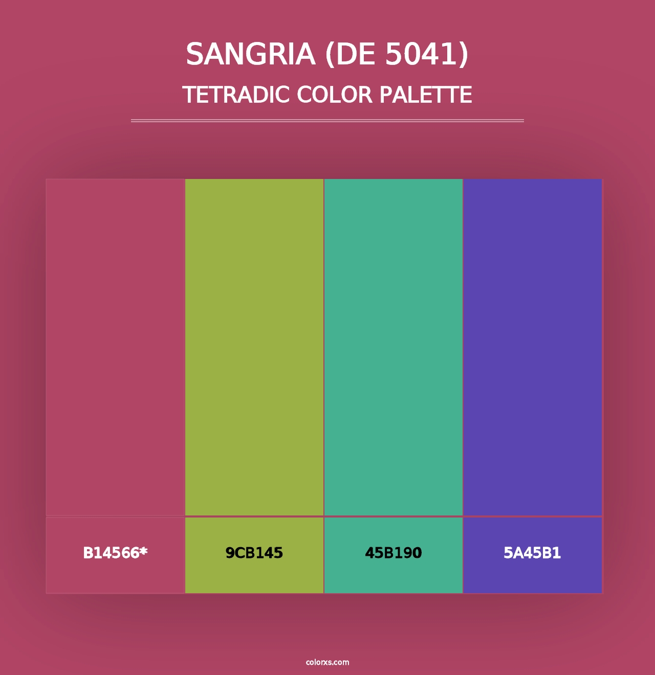 Sangria (DE 5041) - Tetradic Color Palette