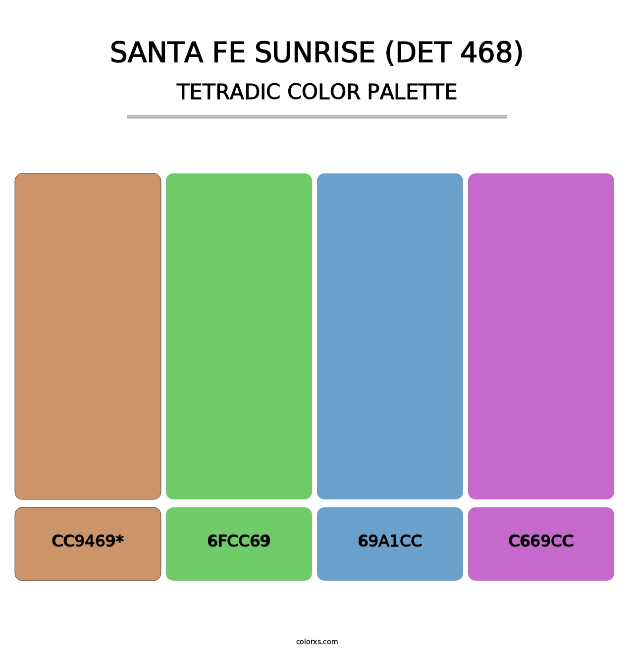 Santa Fe Sunrise (DET 468) - Tetradic Color Palette