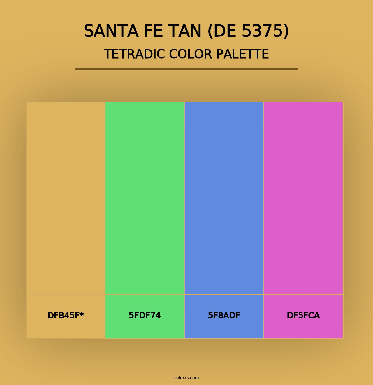 Santa Fe Tan (DE 5375) - Tetradic Color Palette