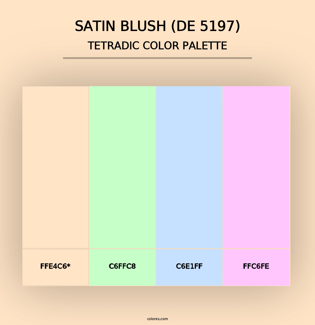 Satin Blush (DE 5197) - Tetradic Color Palette