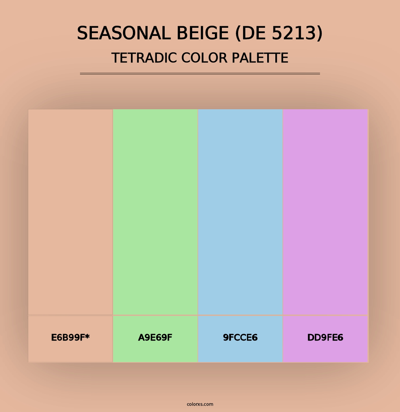 Seasonal Beige (DE 5213) - Tetradic Color Palette