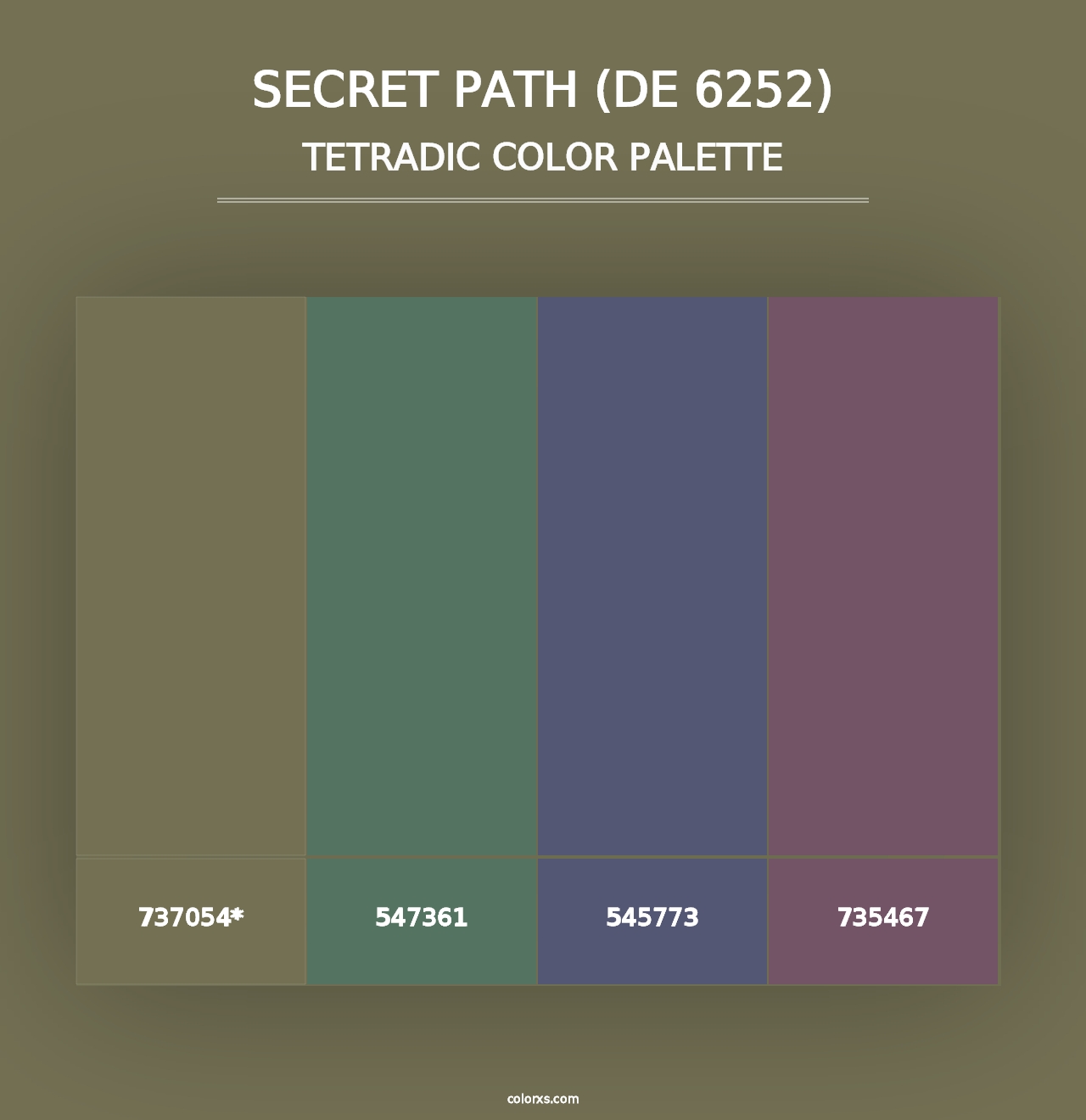 Secret Path (DE 6252) - Tetradic Color Palette