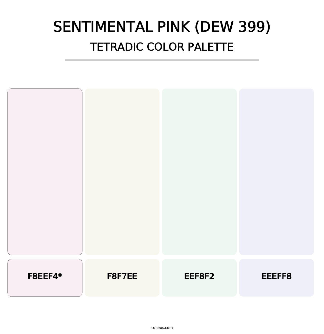 Sentimental Pink (DEW 399) - Tetradic Color Palette