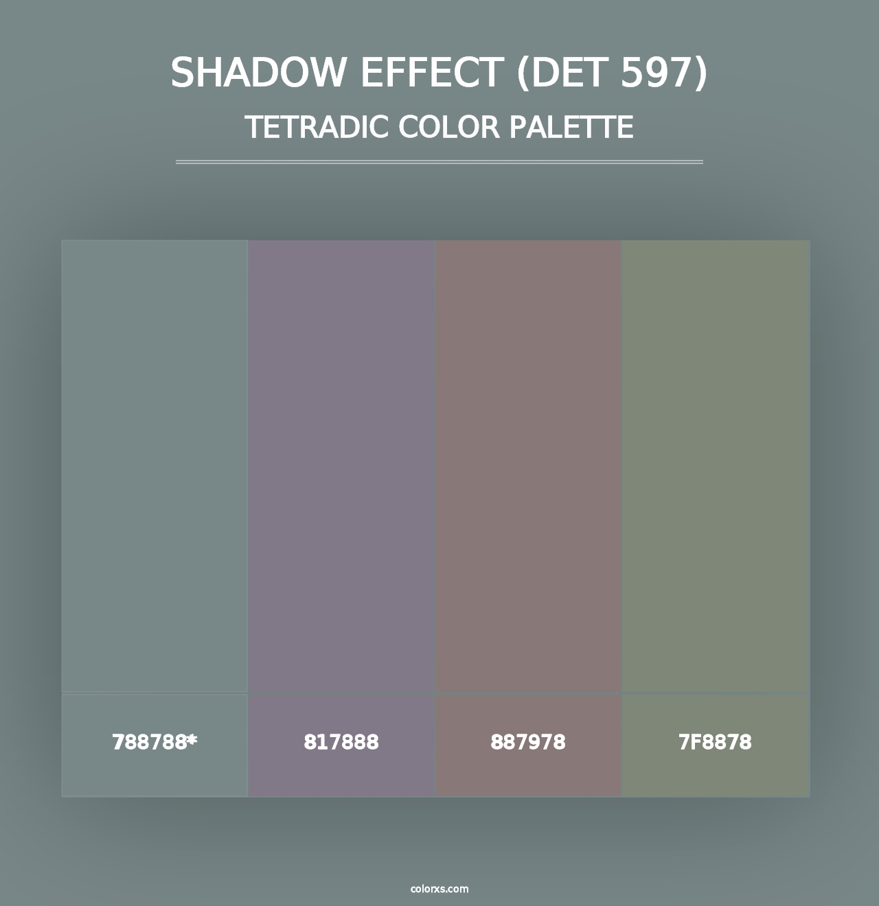 Shadow Effect (DET 597) - Tetradic Color Palette