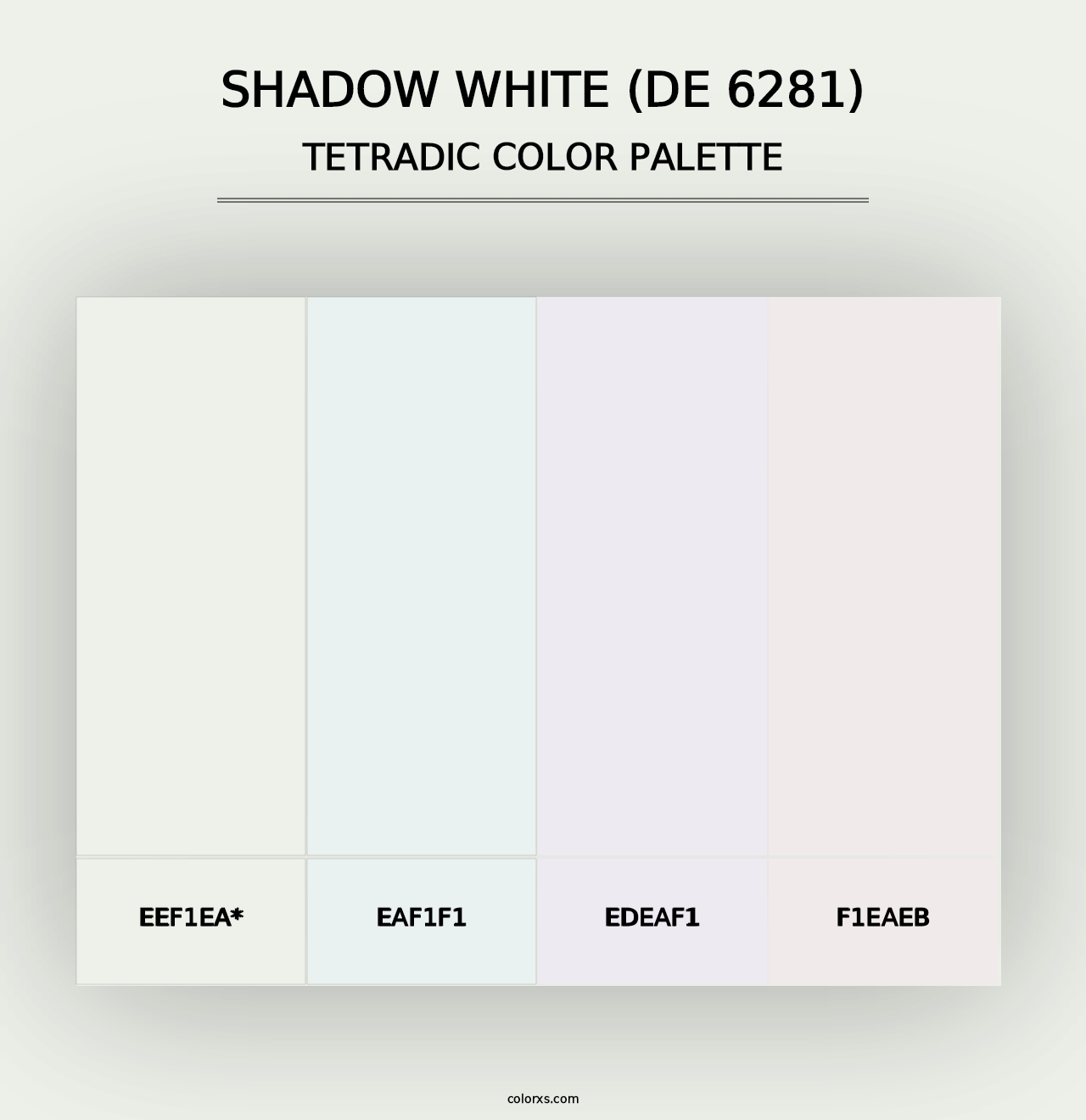 Shadow White (DE 6281) - Tetradic Color Palette