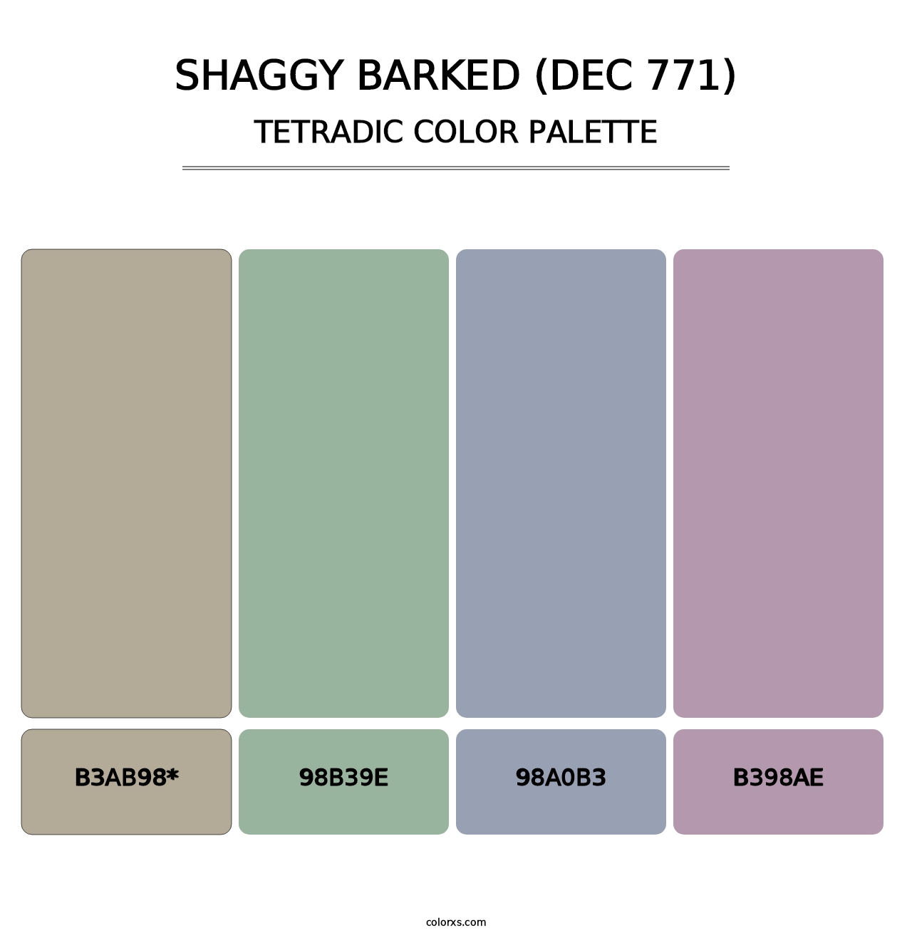 Shaggy Barked (DEC 771) - Tetradic Color Palette