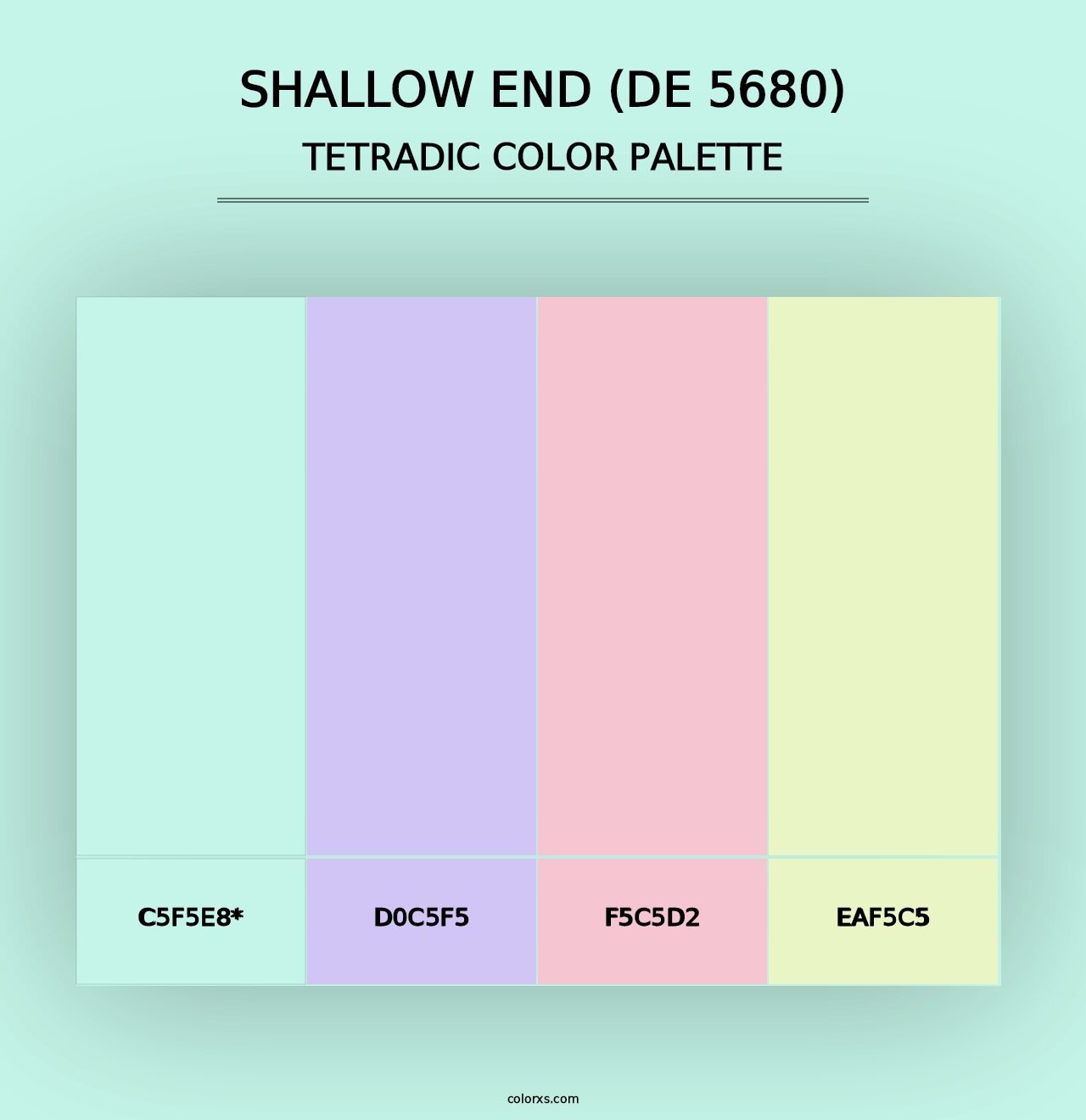 Shallow End (DE 5680) - Tetradic Color Palette