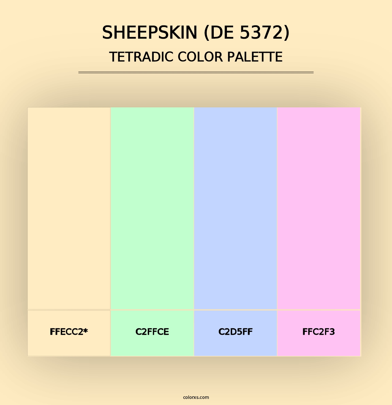 Sheepskin (DE 5372) - Tetradic Color Palette