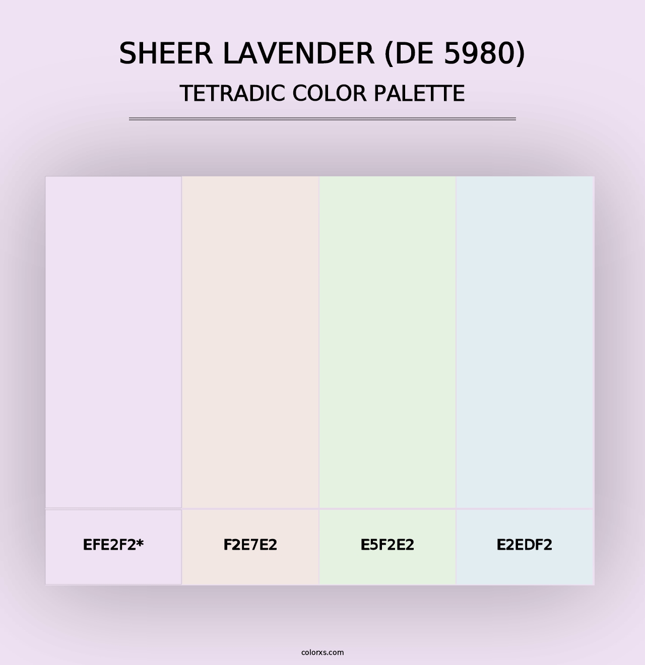 Sheer Lavender (DE 5980) - Tetradic Color Palette