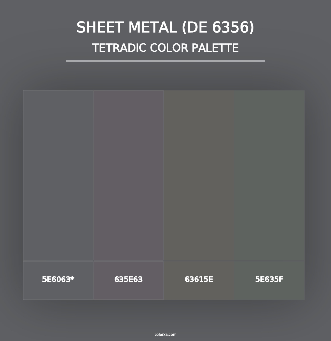 Sheet Metal (DE 6356) - Tetradic Color Palette