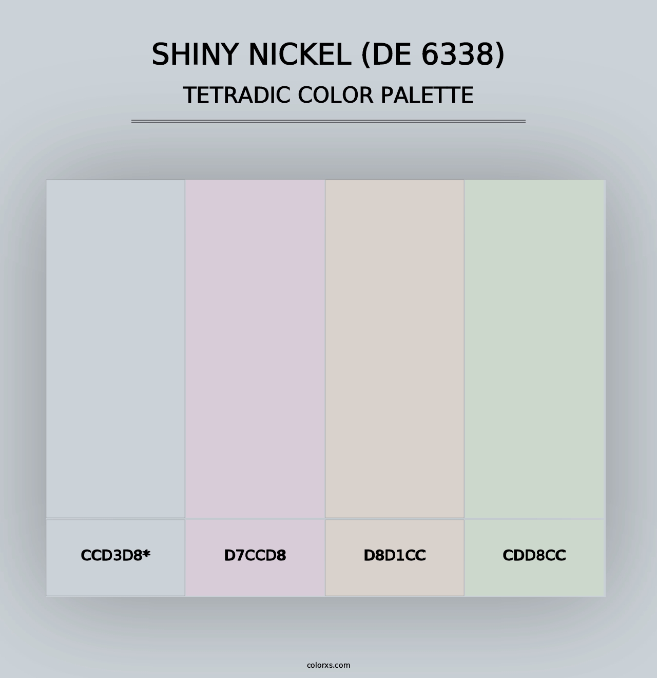 Shiny Nickel (DE 6338) - Tetradic Color Palette