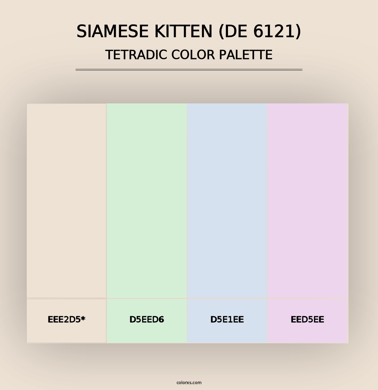 Siamese Kitten (DE 6121) - Tetradic Color Palette