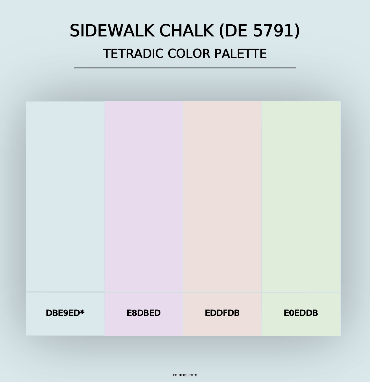 Sidewalk Chalk (DE 5791) - Tetradic Color Palette