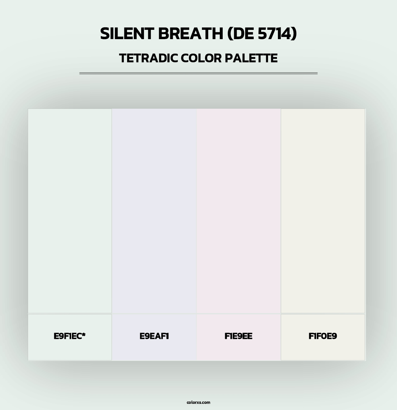 Silent Breath (DE 5714) - Tetradic Color Palette