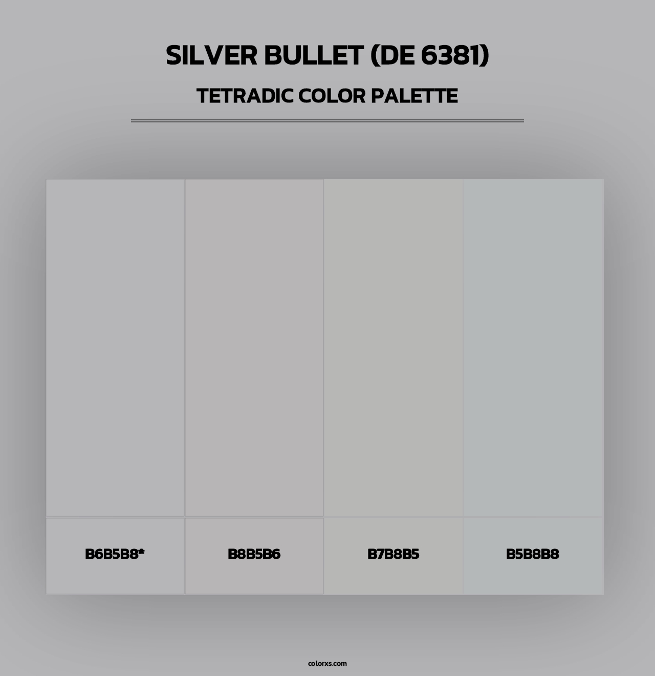 Silver Bullet (DE 6381) - Tetradic Color Palette