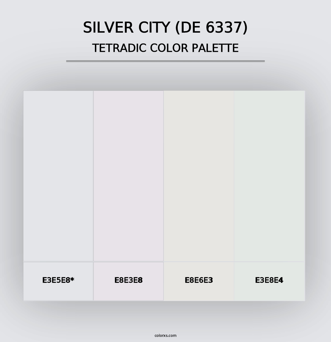 Silver City (DE 6337) - Tetradic Color Palette