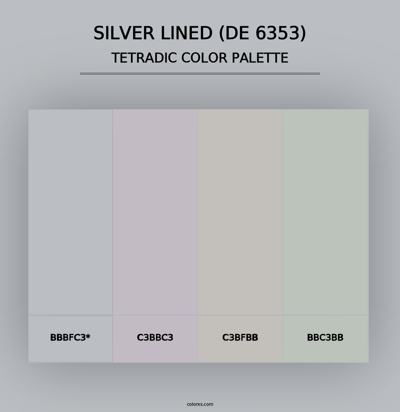 Silver Lined (DE 6353) - Tetradic Color Palette