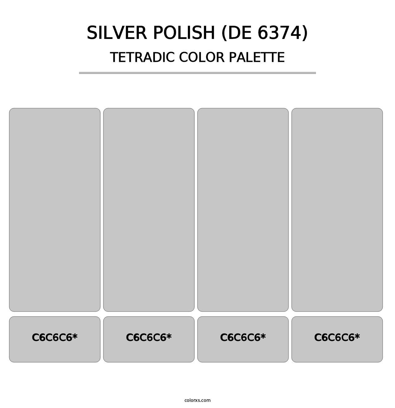 Silver Polish (DE 6374) - Tetradic Color Palette