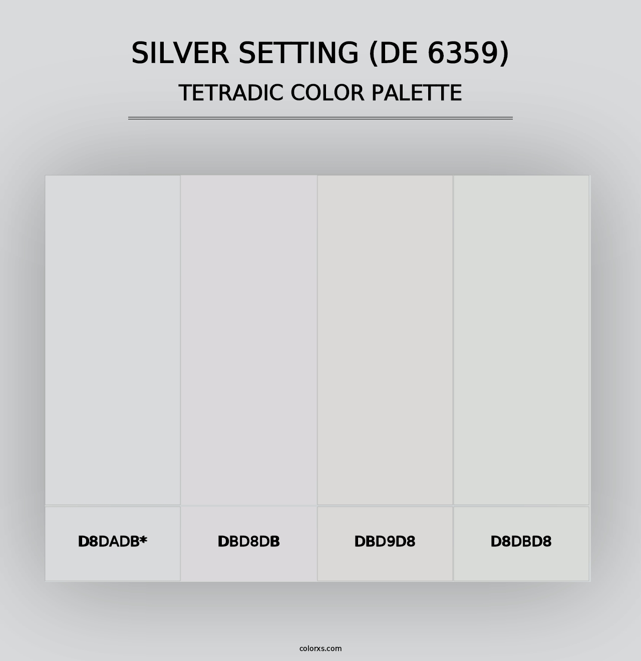 Silver Setting (DE 6359) - Tetradic Color Palette