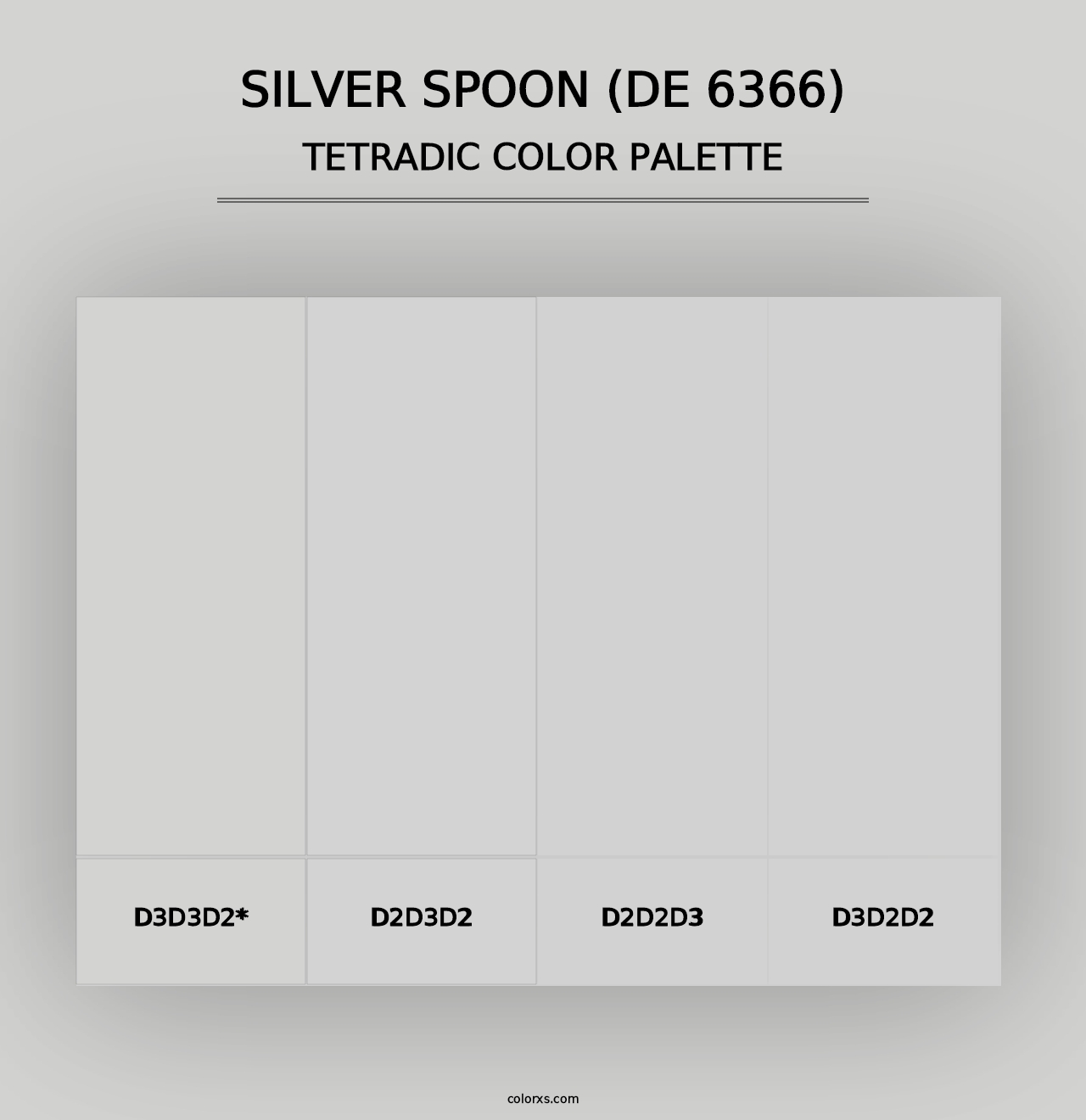 Silver Spoon (DE 6366) - Tetradic Color Palette